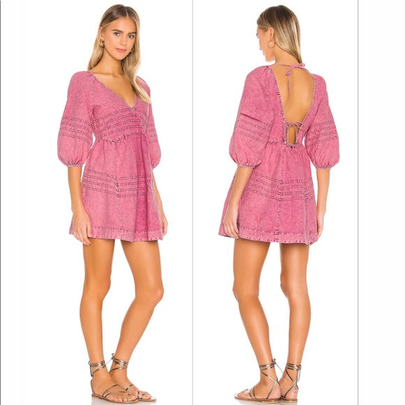 FREE PEOPLE Sweet Surrender Denim Minidress XL - Picture 3 of 12